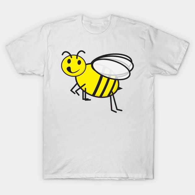 Smiling Bee flying clipart T-Shirt by sigdesign